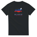 T-shirt drapeau russie en carte - pixelforma