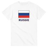 T-shirt drapeau russie en texte - pixelforma