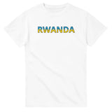 T-shirt Drapeau Rwanda en écriture - Pixelforma 