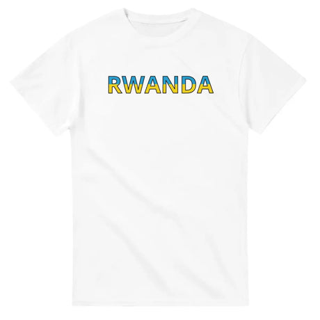 T-shirt Drapeau Rwanda en écriture - Pixelforma 