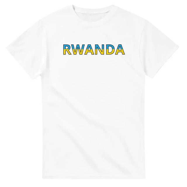 T-shirt Drapeau Rwanda en écriture - Pixelforma 