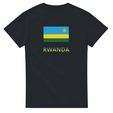 T-shirt drapeau rwanda en texte - pixelforma