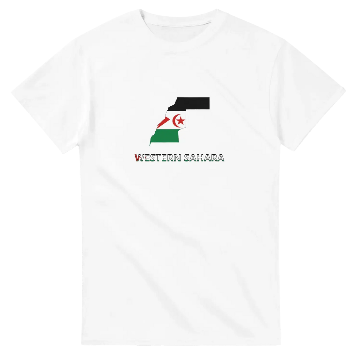 T-shirt drapeau sahara occidental carte - pixelforma