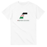 T-shirt drapeau sahara occidental carte - pixelforma