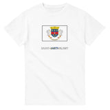 T-shirt drapeau saint-barthélemy en texte - pixelforma