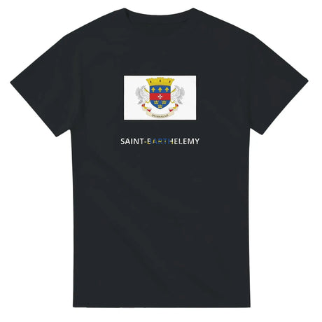 T-shirt drapeau saint-barthélemy en texte - pixelforma