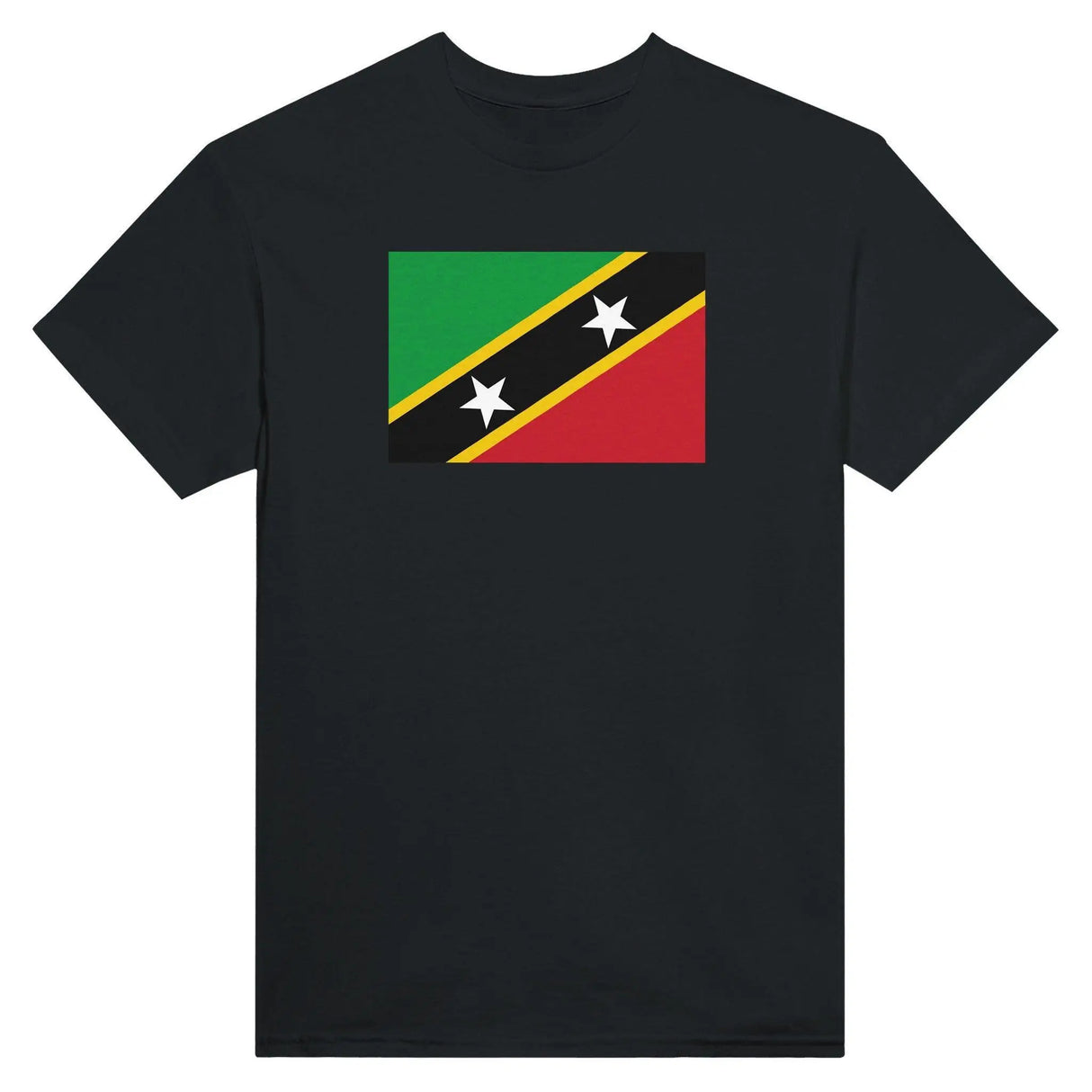 T-shirt drapeau saint-christophe-et-niévès coton épais brodé