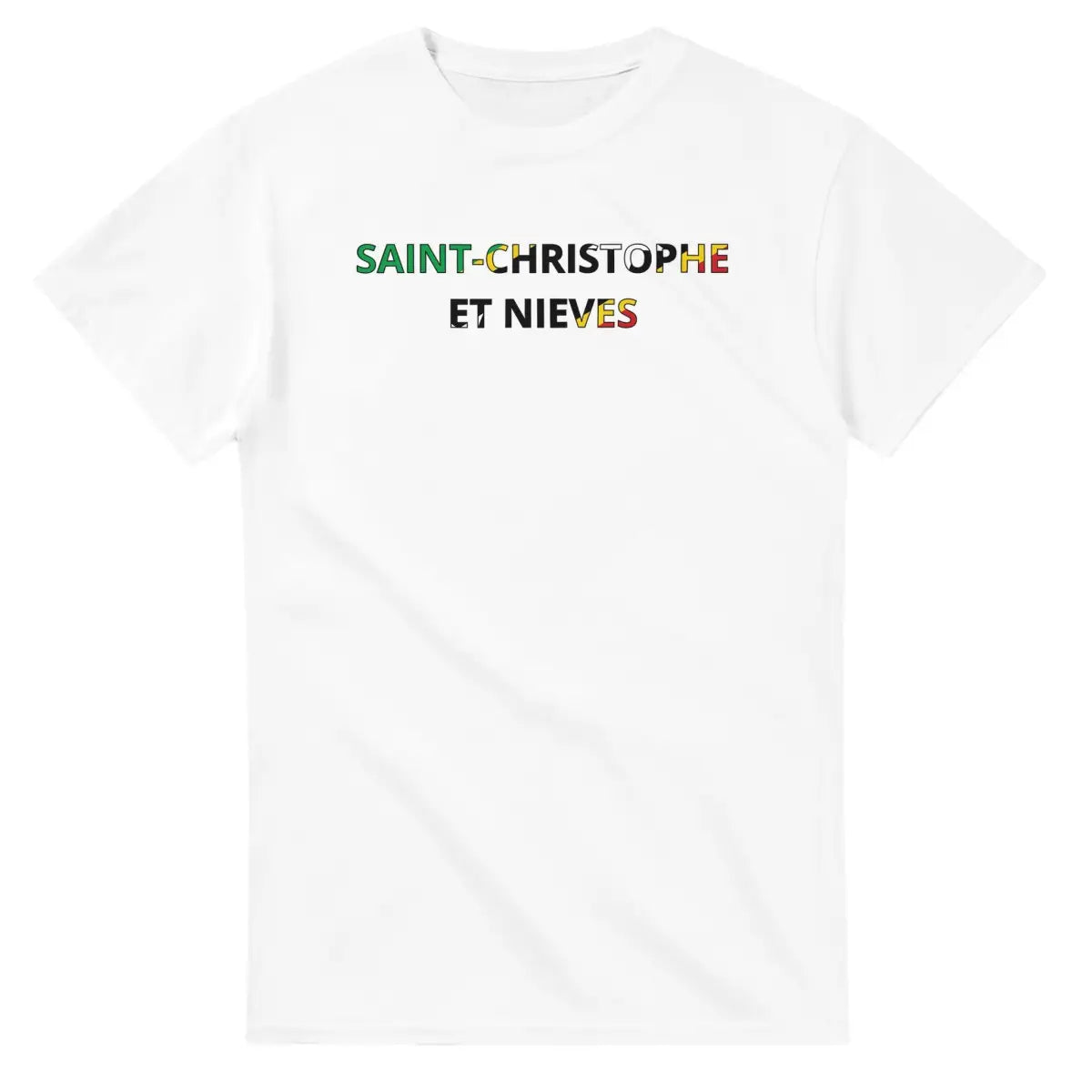 T-shirt Drapeau Saint-Christophe-et-Niévès en écriture - Pixelforma 