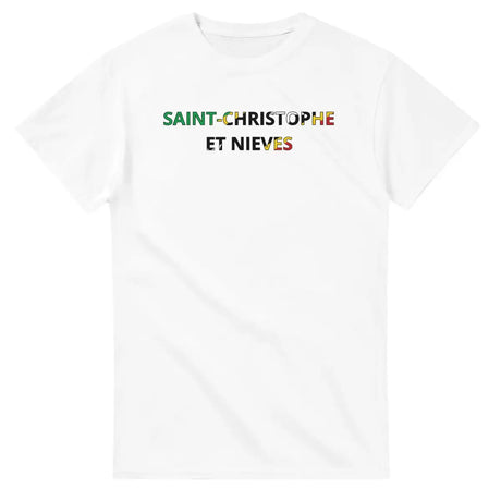 T-shirt Drapeau Saint-Christophe-et-Niévès en écriture - Pixelforma 