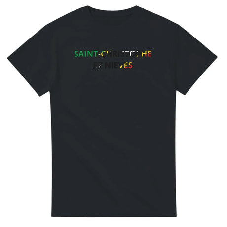 T-shirt drapeau saint-christophe-et-niévès en écriture - pixelforma