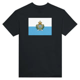 T-shirt drapeau saint-marin brodé en coton mélangé