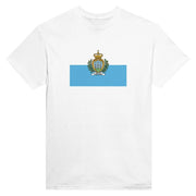 T-shirt drapeau saint-marin imprimé en coton mélangé