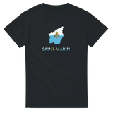 T-shirt drapeau saint-marin en carte - pixelforma