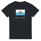 T-shirt drapeau saint-marin en texte - pixelforma