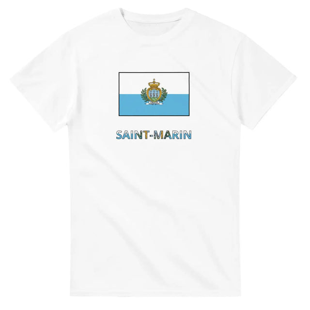 T-shirt drapeau saint-marin en texte - pixelforma