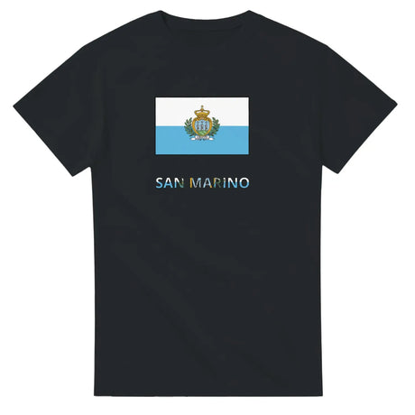 T-shirt drapeau saint-marin texte - pixelforma