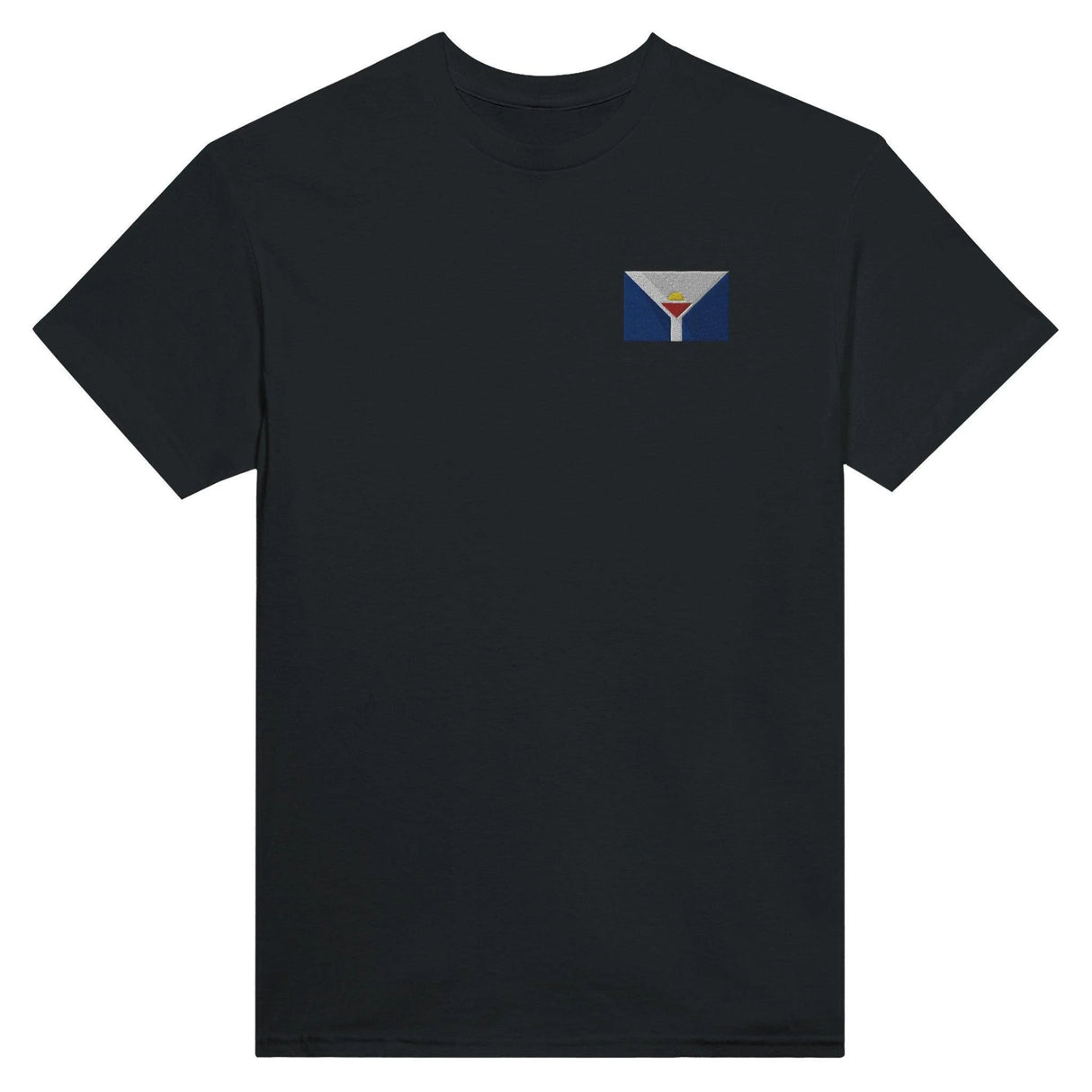 T-shirt drapeau saint-martin brodé coton mélangé