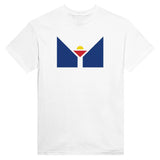 T-shirt drapeau saint-martin coton mélangé brodé