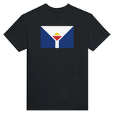 T-shirt drapeau saint-martin coton mélangé brodé