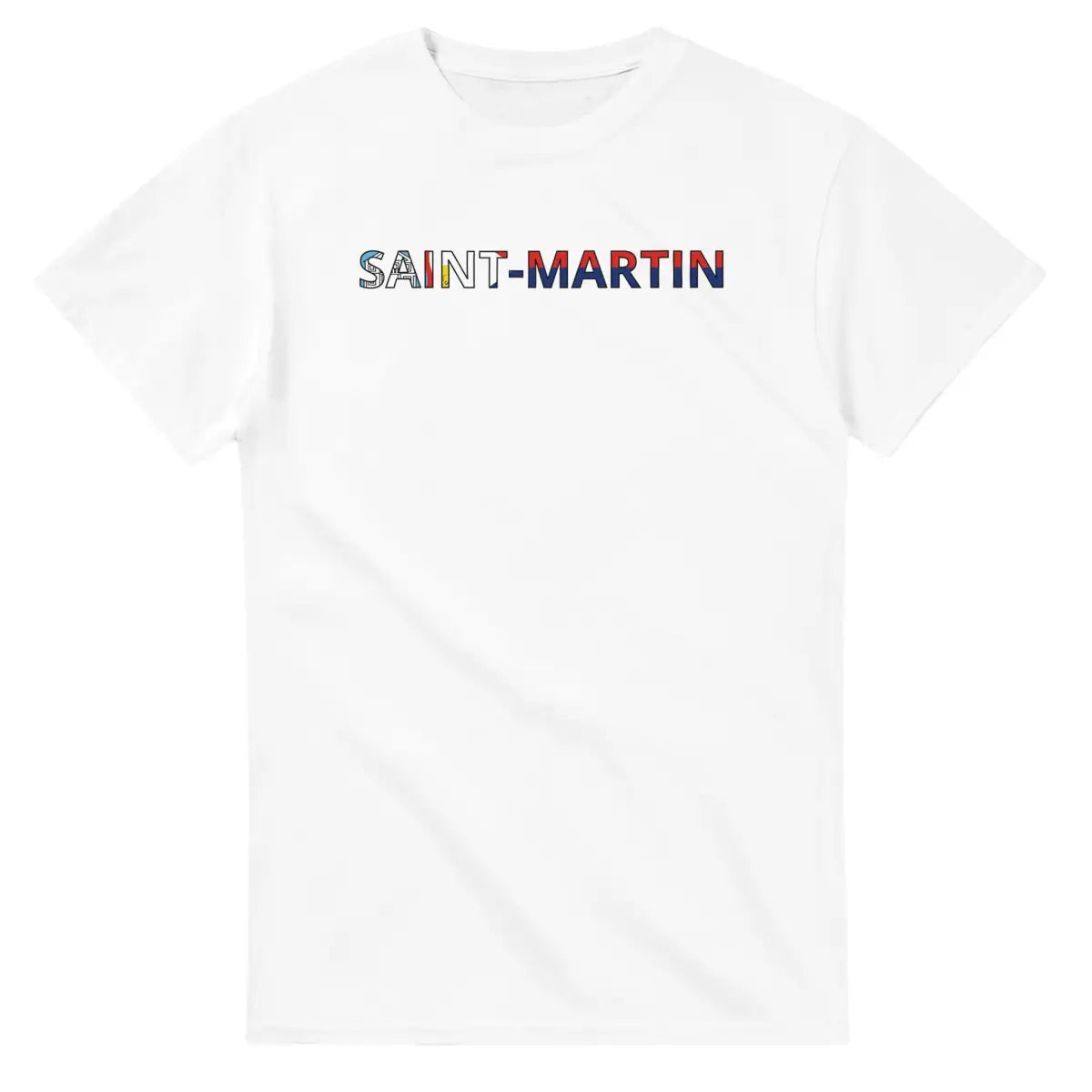 T-shirt Drapeau Saint-Martin en écriture - Pixelforma 