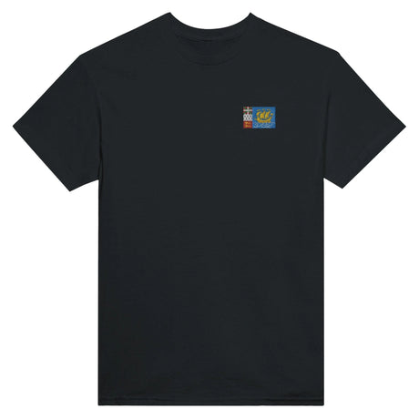 T-shirt drapeau saint-pierre-et-miquelon broderie coton