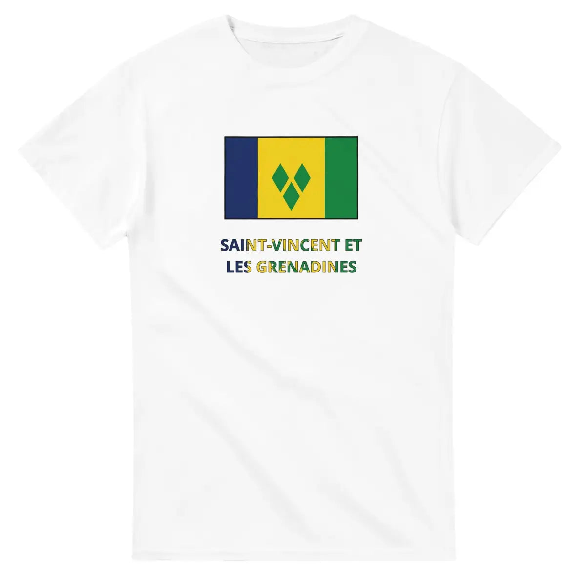 T-shirt Drapeau Saint-Vincent-et-les-Grenadines en texte - Pixelforma 