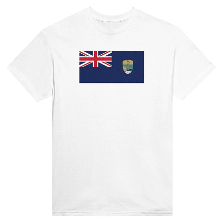T-shirt drapeau sainte-hélène coton mélangé brodé