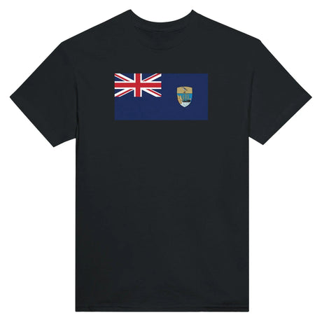 T-shirt drapeau sainte-hélène coton mélangé brodé