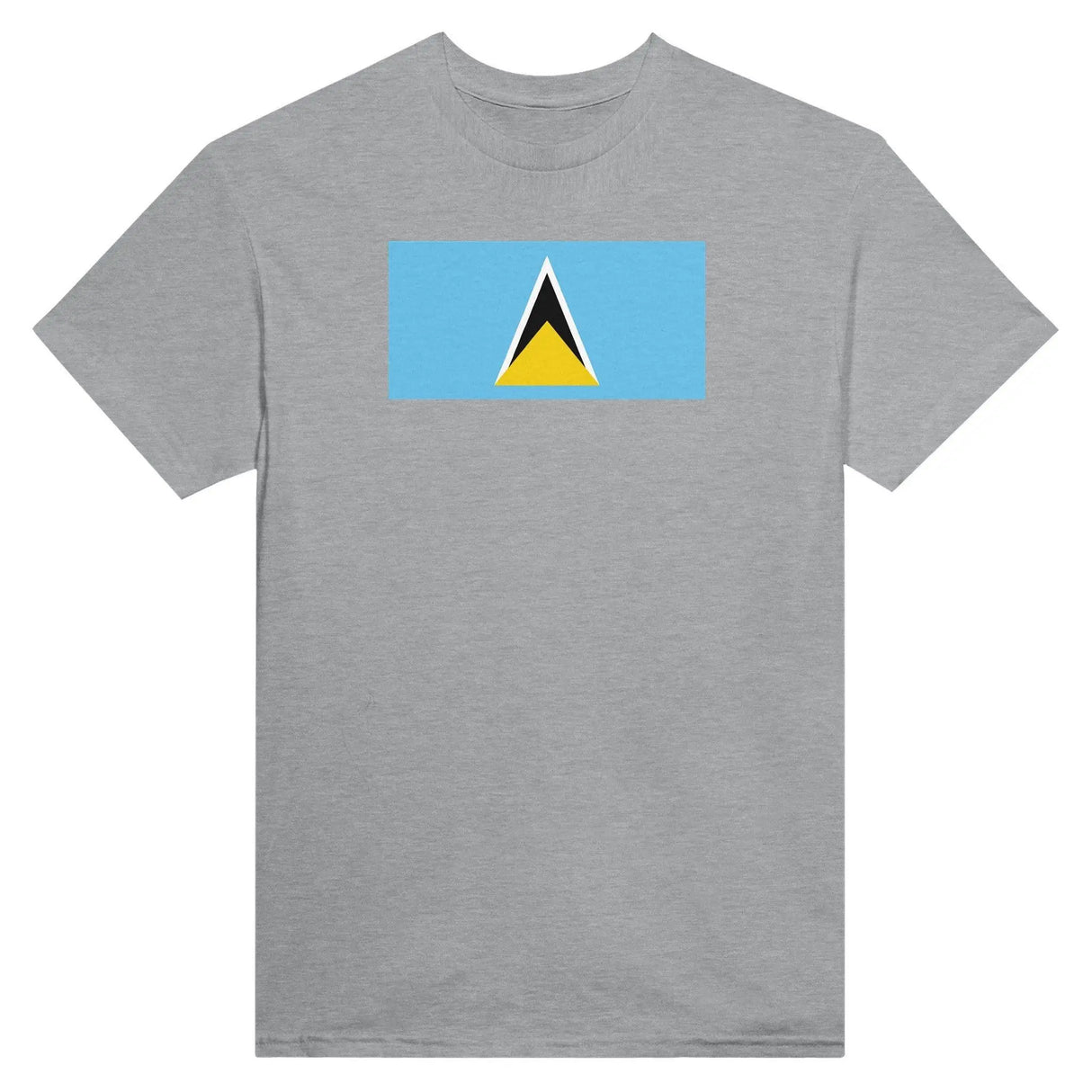T-shirt drapeau sainte-lucie brodé en coton mélangé