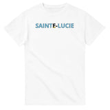 T-shirt drapeau sainte-lucie en écriture - pixelforma