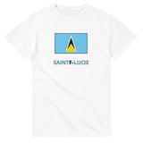 T-shirt drapeau sainte-lucie en texte - pixelforma