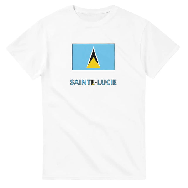 T-shirt drapeau sainte-lucie en texte - pixelforma