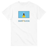 T-shirt drapeau sainte-lucie texte - pixelforma