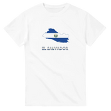 T-shirt drapeau salvador carte - pixelforma