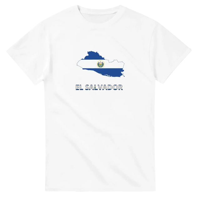 T-shirt drapeau salvador carte - pixelforma