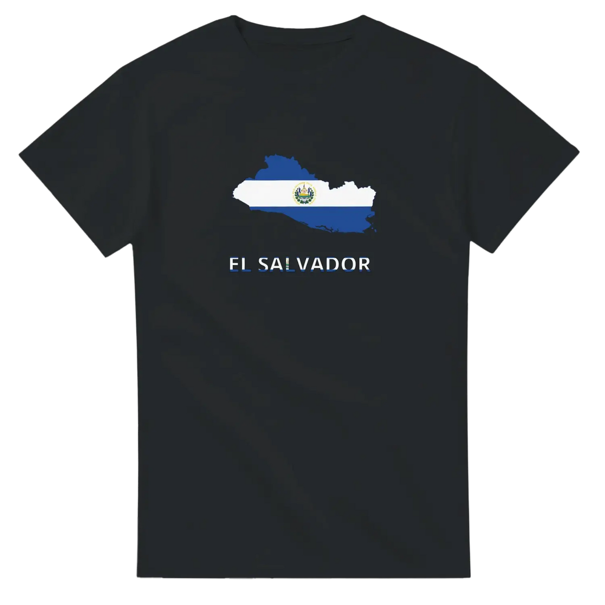 T-shirt drapeau salvador carte - pixelforma