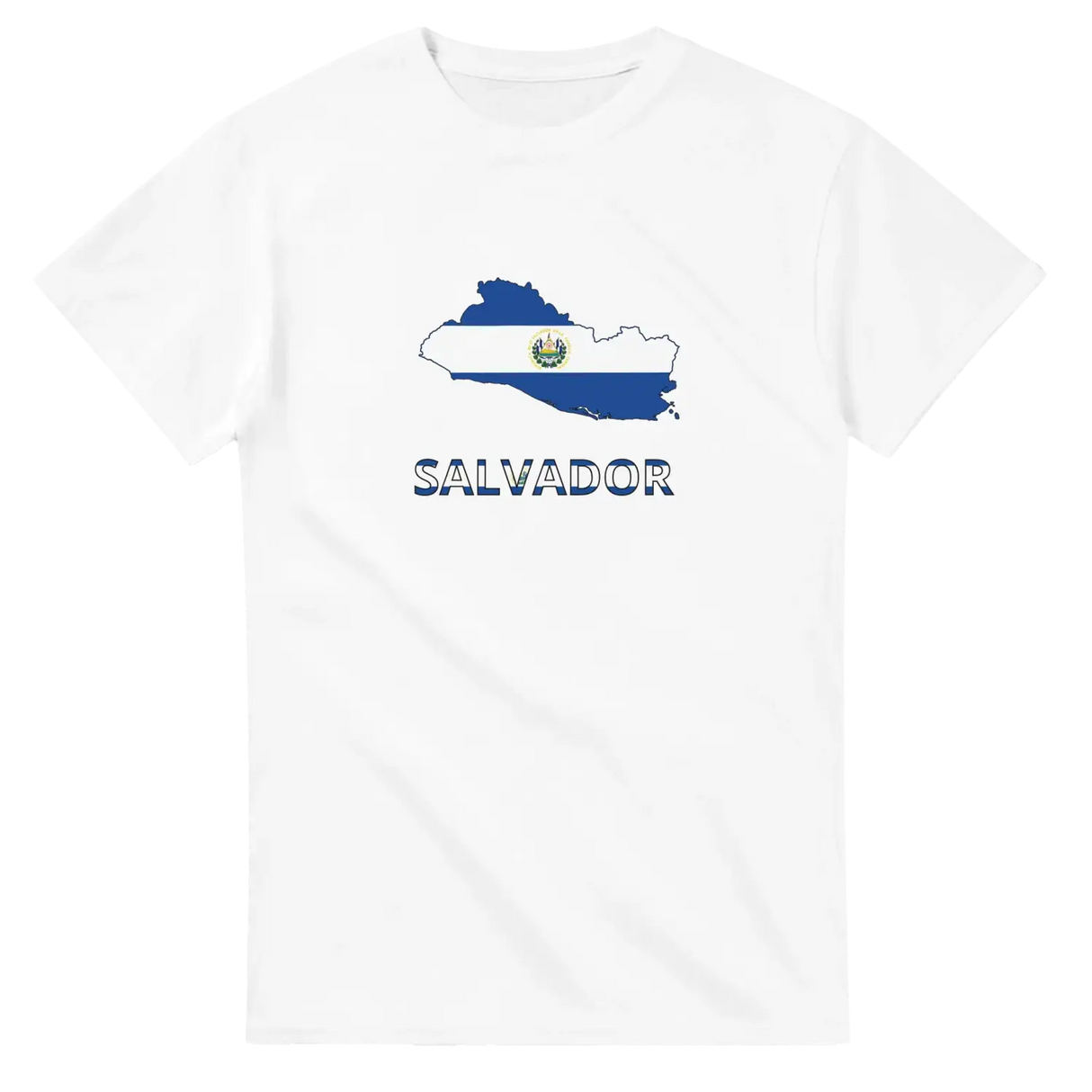 T-shirt drapeau salvador en carte - pixelforma