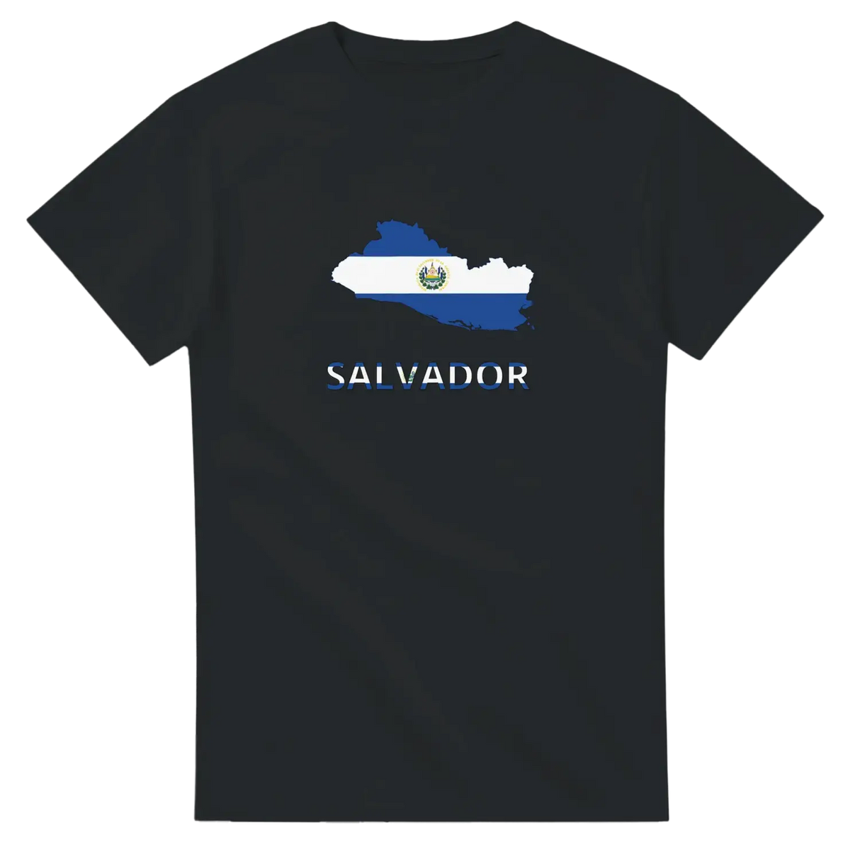 T-shirt drapeau salvador en carte - pixelforma