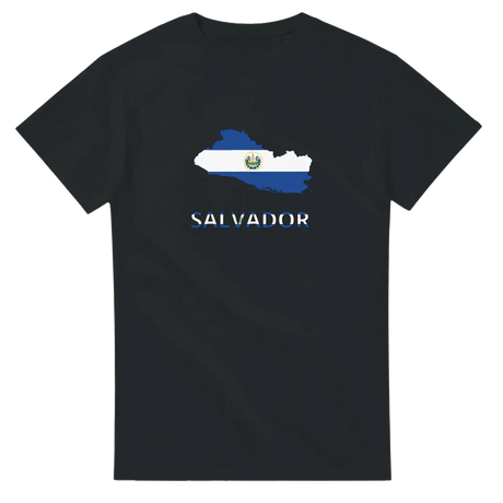 T-shirt drapeau salvador en carte - pixelforma