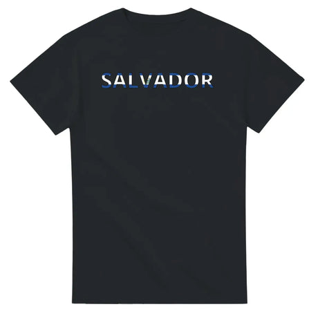 T-shirt Drapeau Salvador en écriture - Pixelforma 