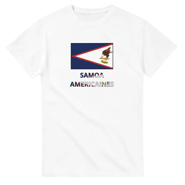 T-shirt Drapeau Samoa américaines en texte - Pixelforma 