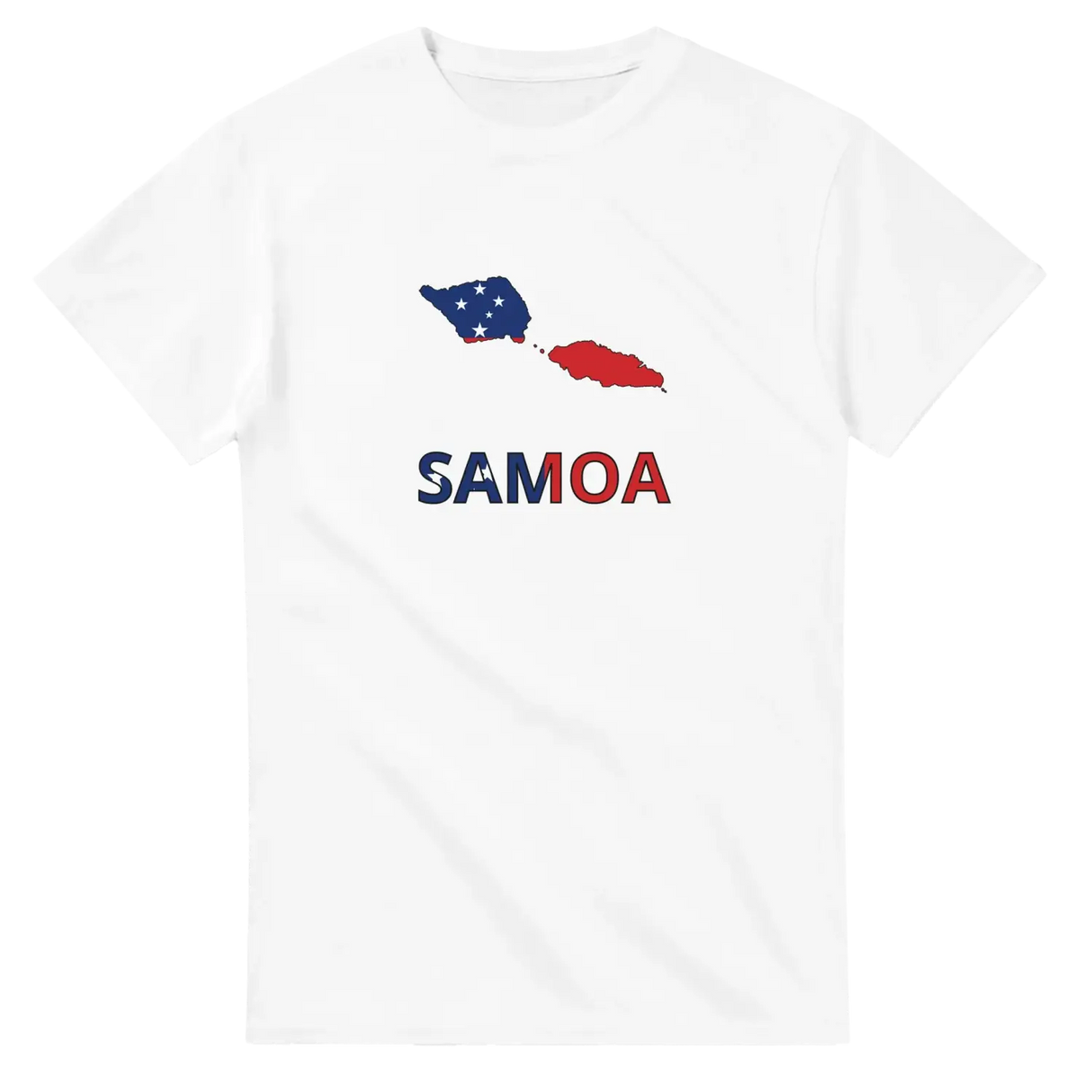 T-shirt drapeau samoa en carte - pixelforma