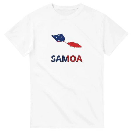 T-shirt drapeau samoa en carte - pixelforma