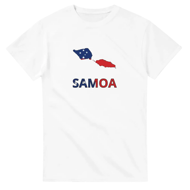 T-shirt drapeau samoa en carte - pixelforma