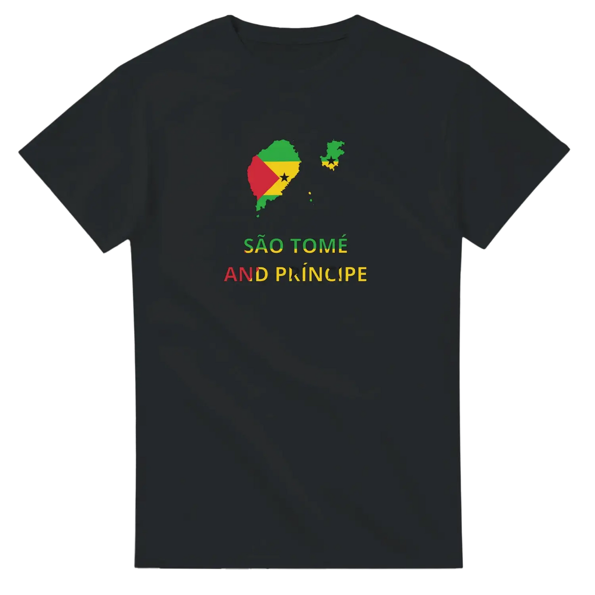 T-shirt drapeau sao tomé-et-principe carte - pixelforma