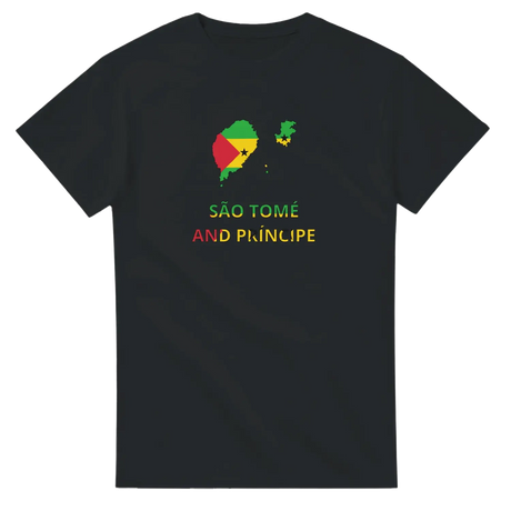 T-shirt drapeau sao tomé-et-principe carte - pixelforma