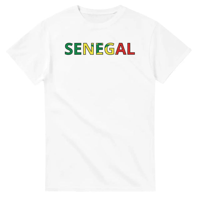 T-shirt Drapeau Sénégal en écriture - Pixelforma 