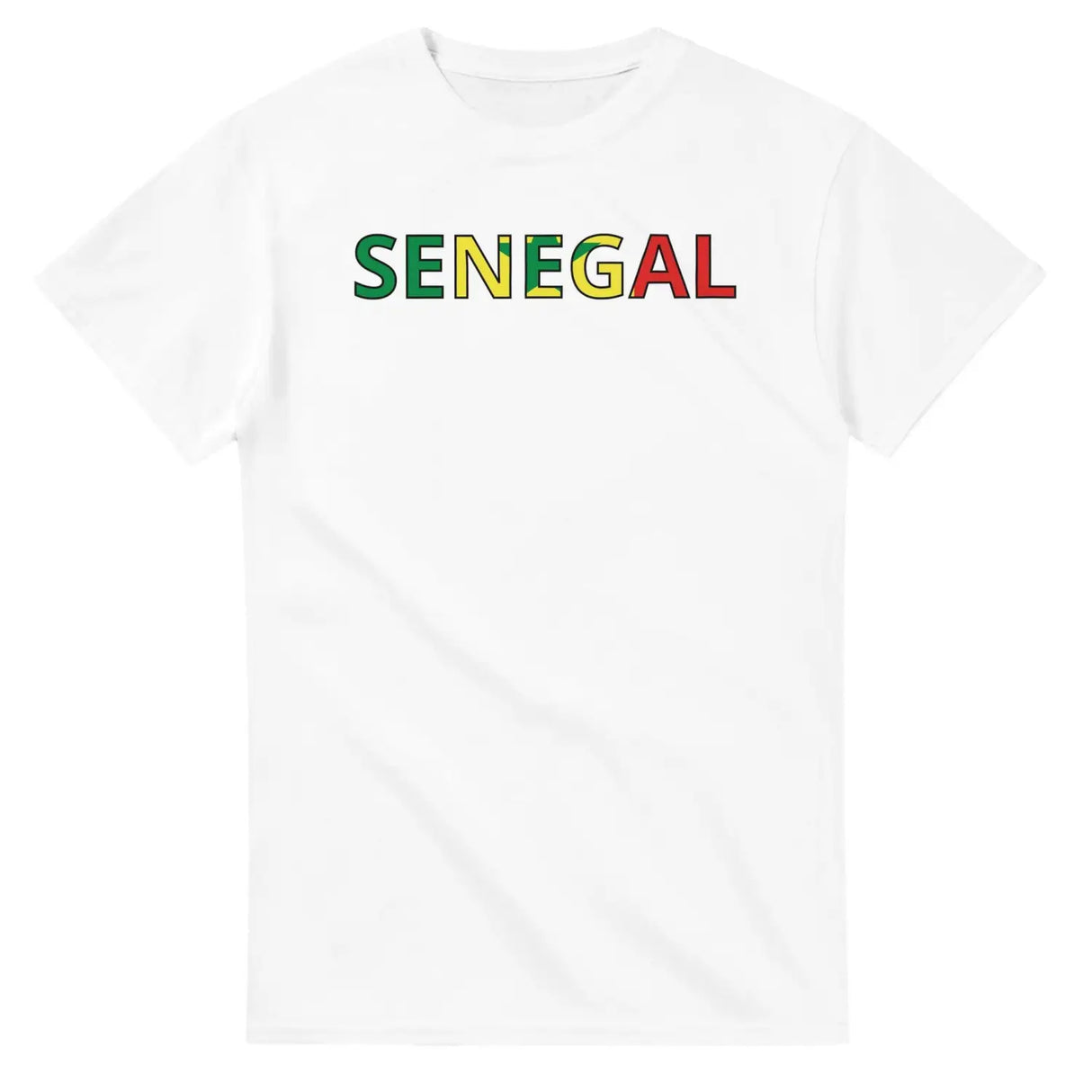 T-shirt drapeau sénégal en écriture - pixelforma