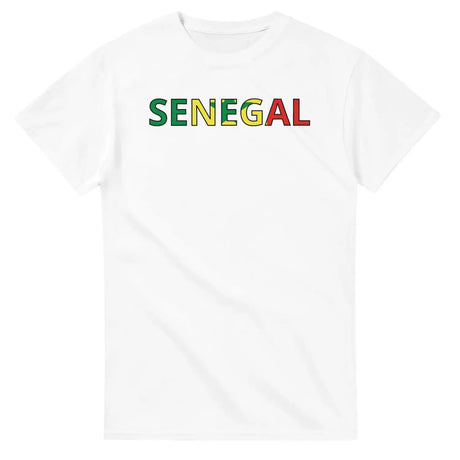 T-shirt drapeau sénégal en écriture - pixelforma