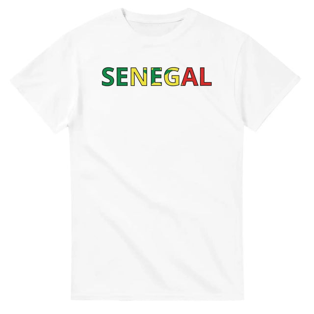 T-shirt drapeau sénégal en écriture - pixelforma